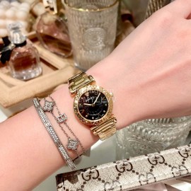 Versace Mini Vanity Sapphire Mirror Quartz Watch For Women Gold