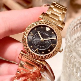 Versace Mini Vanity Sapphire Mirror Quartz Watch For Women Gold