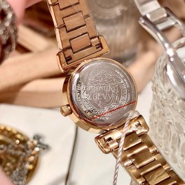 Versace Mini Vanity Sapphire Mirror Quartz Watch For Women Gold