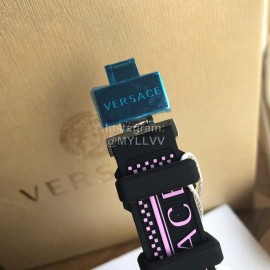 Versace Velt Series Rubber Strap 40mm Dial Watch For Women Pink
