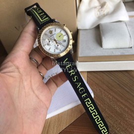 Versace Velt Series Rubber Strap 40mm Dial Watch For Women Yellow