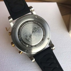 Versace Velt Series Rubber Strap 40mm Dial Watch For Women Yellow