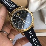 Versace Velt Series Rubber Strap 40mm Dial Watch For Women White