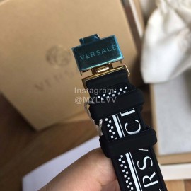 Versace Velt Series Rubber Strap 40mm Dial Watch For Women White