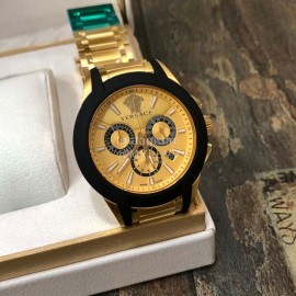 Versace M8c Six Needle 42mm Dial Timing Watch For Men Gold