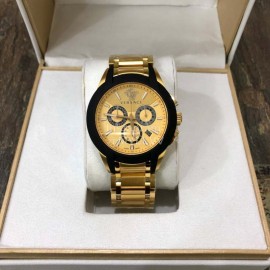 Versace M8c Six Needle 42mm Dial Timing Watch For Men Gold