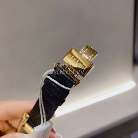 Versace Creca Lcon Square Dial Quartz Watch Black