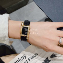 Versace Creca Lcon Square Dial Quartz Watch Black