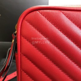 YSL Calfskin Tassel Pendant Exquisite Camera Bag Red 520534