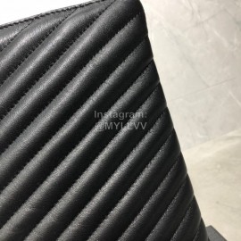 YSL Classic Calfskin Jacquard Stitching Fashion Black Handbag 413444