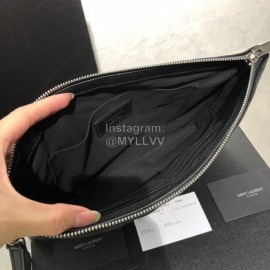 YSL Classic Calfskin Jacquard Stitching Fashion Black Handbag 413444