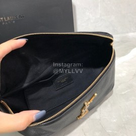 YSL Caviar Calfskin Black Leather Waist Bag Chest Bag 569737