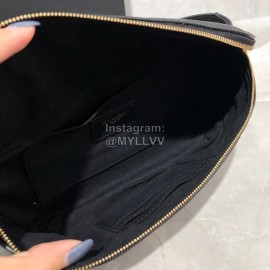 YSL Caviar Calfskin Black Leather Waist Bag Chest Bag 569737
