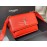 YSL Bright Red Wide Shoulder Strap Flip Bag For Women 