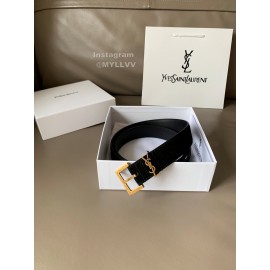 Ysl Fashion Suede Vintage Pin Buckle 30mm Belt For Women Black