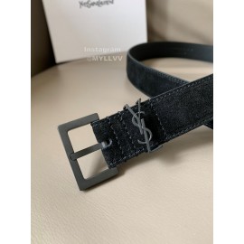 Ysl Fashion Suede Vintage Pin Buckle 30mm Belt For Women