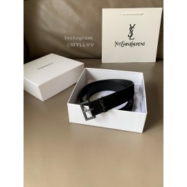 Ysl Fashion Suede Vintage Pin Buckle 30mm Belt For Women