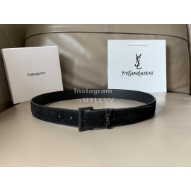 Ysl Fashion Suede Vintage Pin Buckle 30mm Belt For Women