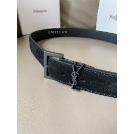 Ysl Fashion Suede Vintage Pin Buckle 30mm Belt For Women