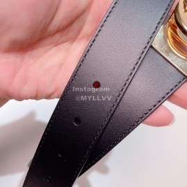 Zegna New Calf Leather Pure Copper Z Buckle 35mm Belt 