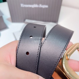 Zegna New Calf Leather Pure Copper Z Buckle 35mm Belt 