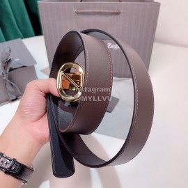 Zegna New Calf Leather Pure Copper Z Buckle 35mm Belt 