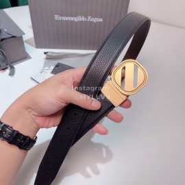 Zegna New Calf Leather Square Pure Copper Buckle 35mm Belt For Men