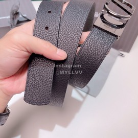 Zegna New Calf Leather Pure Copper Z Buckle 35mm Belt Gray