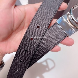 Zegna New Calf Leather Pure Copper Gun Color Z Buckle 35mm Belt 