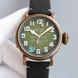 Zenith 45mm Green Dial Soft Strap Luminous Watch