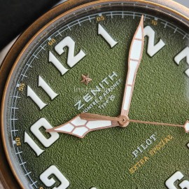 Zenith 45mm Green Dial Soft Strap Luminous Watch