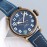 Zenith 45mm Dial Soft Strap Luminous Watch Blue