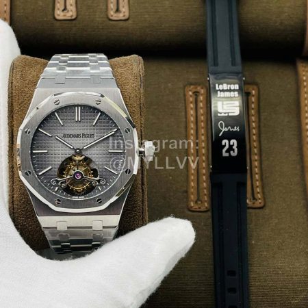 Audemars Piguet New R8 Factory Tapisserie Evolutive 41mm Diameter Gray Watch