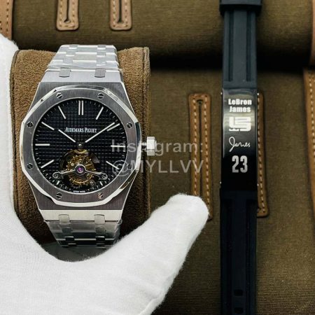 Audemars Piguet New R8 Factory Tapisserie Evolutive 41mm Diameter Watch Black