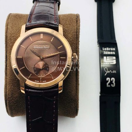 Audemars Piguet Jules Audemars Calfskin Strap Watch Brown