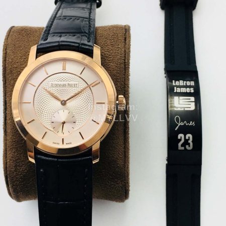 Audemars Piguet Jules Audemars Calfskin Strap Watch Gold