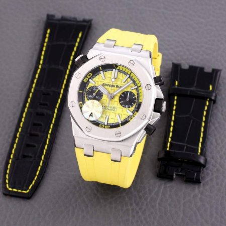 Audemars Piguet Luminous Automatic Mechanical Watch For Men Yellow