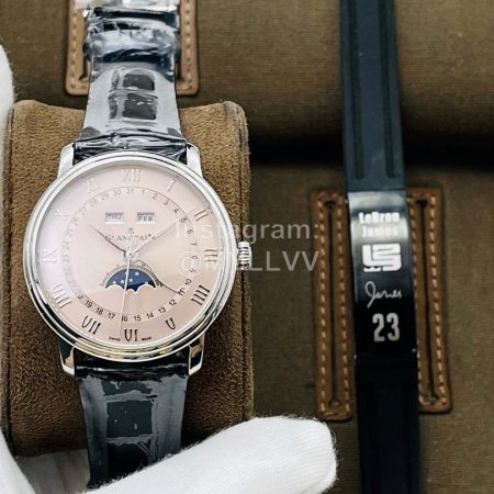 Blancpain Tws Factory Villeret Lunar Phase Display Watch Beige