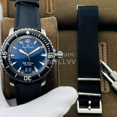 Blancpain Tws Factory Villeret Series Calendar Watch Navy