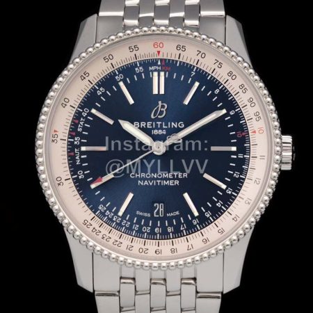 Breitling 316l Refined Steel 41mm Dial Watch Navy