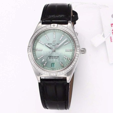 Breitling Diamond Chronometer Automatic 36mm Watch For Men And Women Green