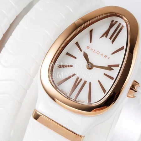 Bvlgari Serpenti Tubogas Ceramic Watch For Women White