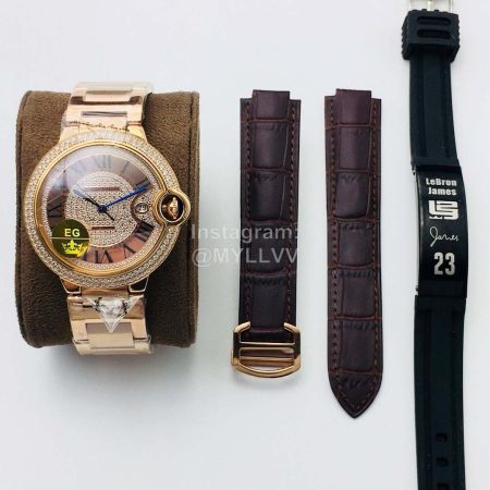 Cartier Eg Factory 42mm Diamond Dial Watch