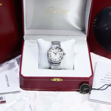 Cartier Ballonbleu Steel Strap Watch For Women