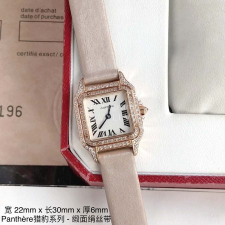 PanthèRe De Cartier Diamond Quartz Watch For Women Beige