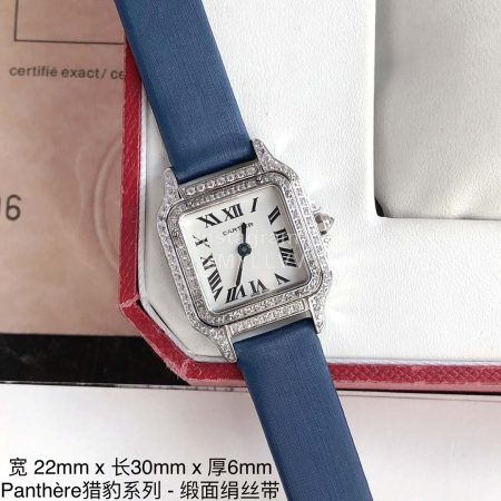 PanthèRe De Cartier Diamond Quartz Watch For Women Navy