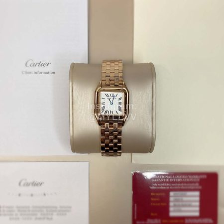 Cartier Steel Belt Square Dial Quartz Watch Gold