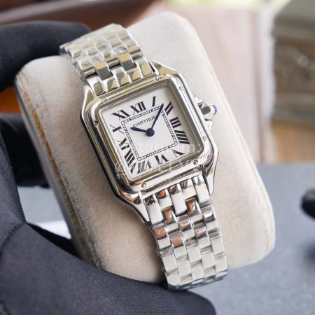 PanthèRe De Cartier Fashion Diamond Square Dial Watch For Women Silver