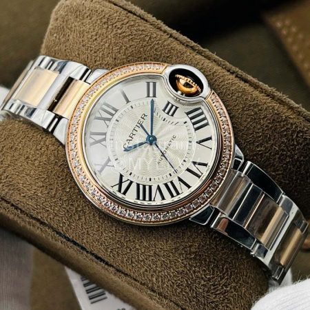 Cartier Eg Factory Diamond 33mm Dial Steel Strap Watch