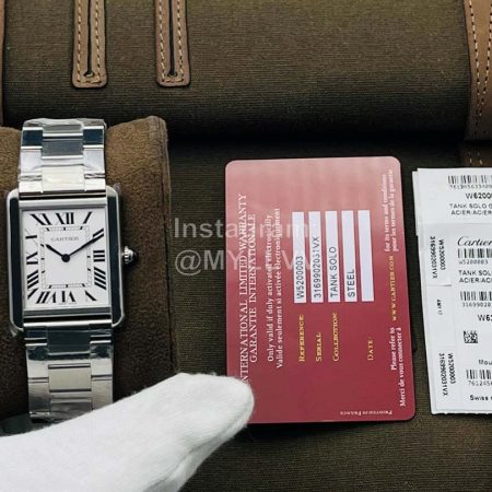 Cartier K11 Factory Tank Series Medium Square Dial Steel Strap Watch